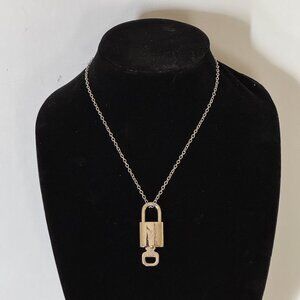 LOUIS VUITTON Lock Necklace with key